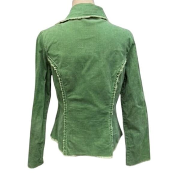 NO TAG Y2K Green Blazer SZ L Vintage Lg Buttons SZ-L (Runs Small) Washed & Ready - Picture 3 of 11